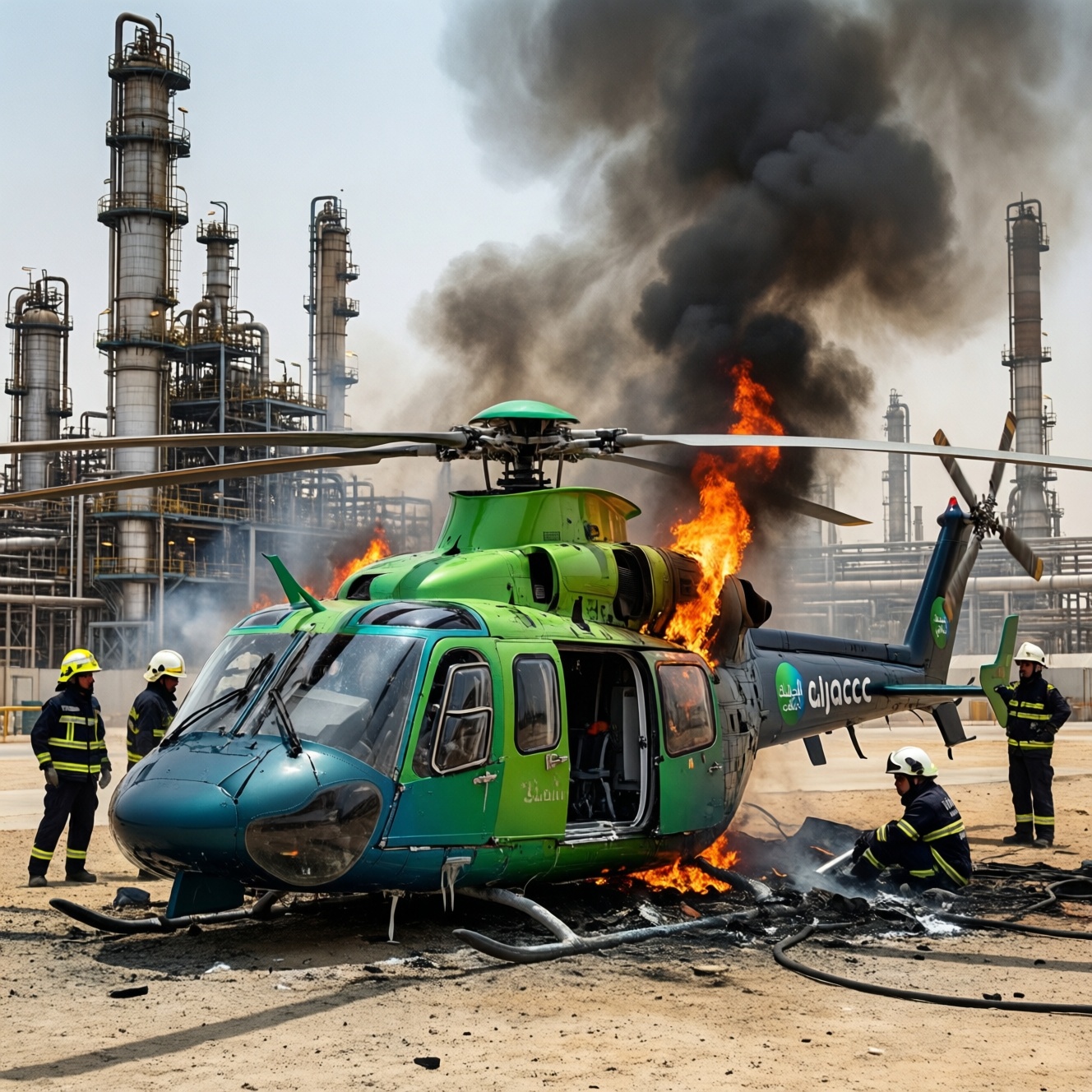 Крушение вертолета saudi aramco в Рас-Таннуре: погибли 14 человек