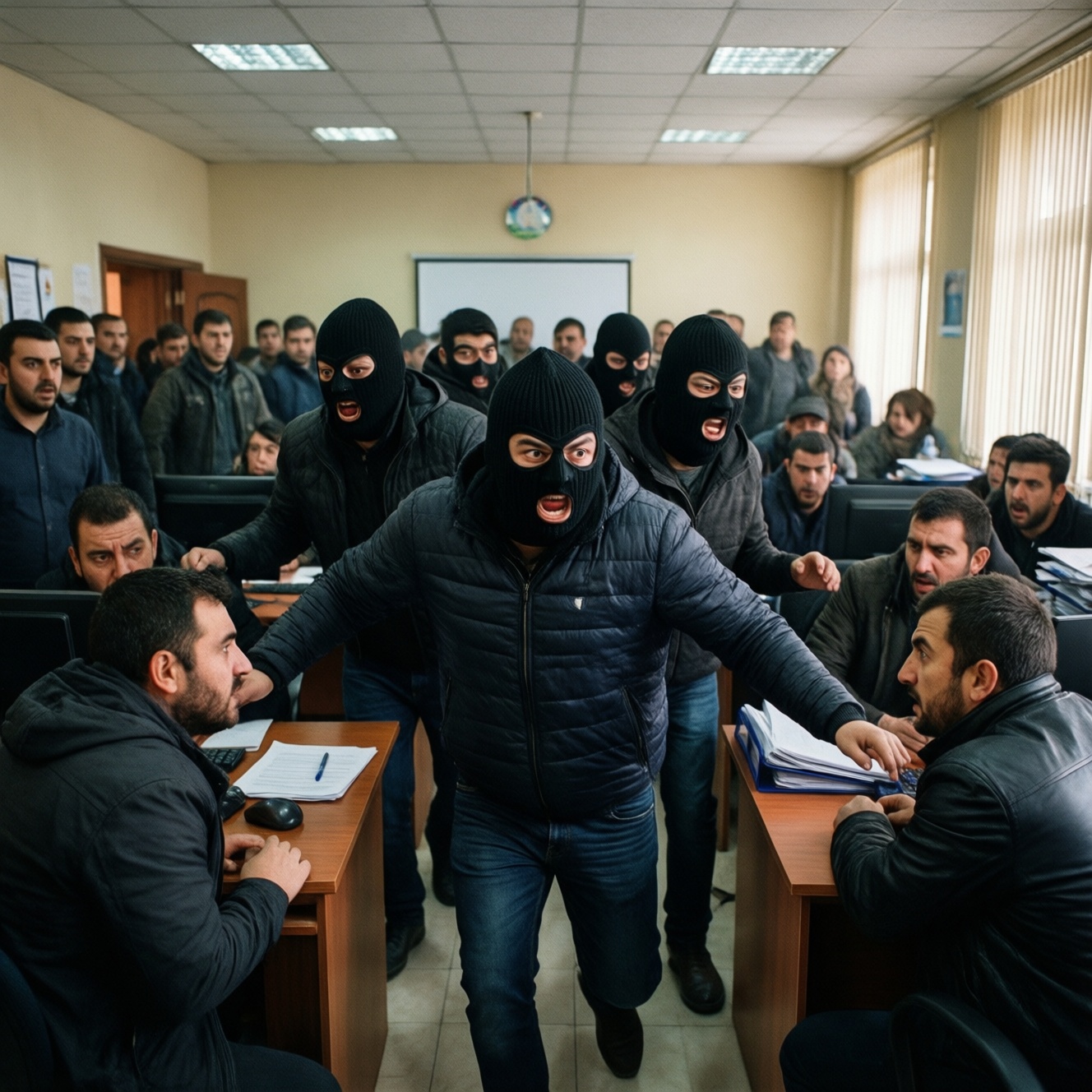 Выборы в Армении: в Гюмри люди в масках ворвались в штаб «Сильная Армения»