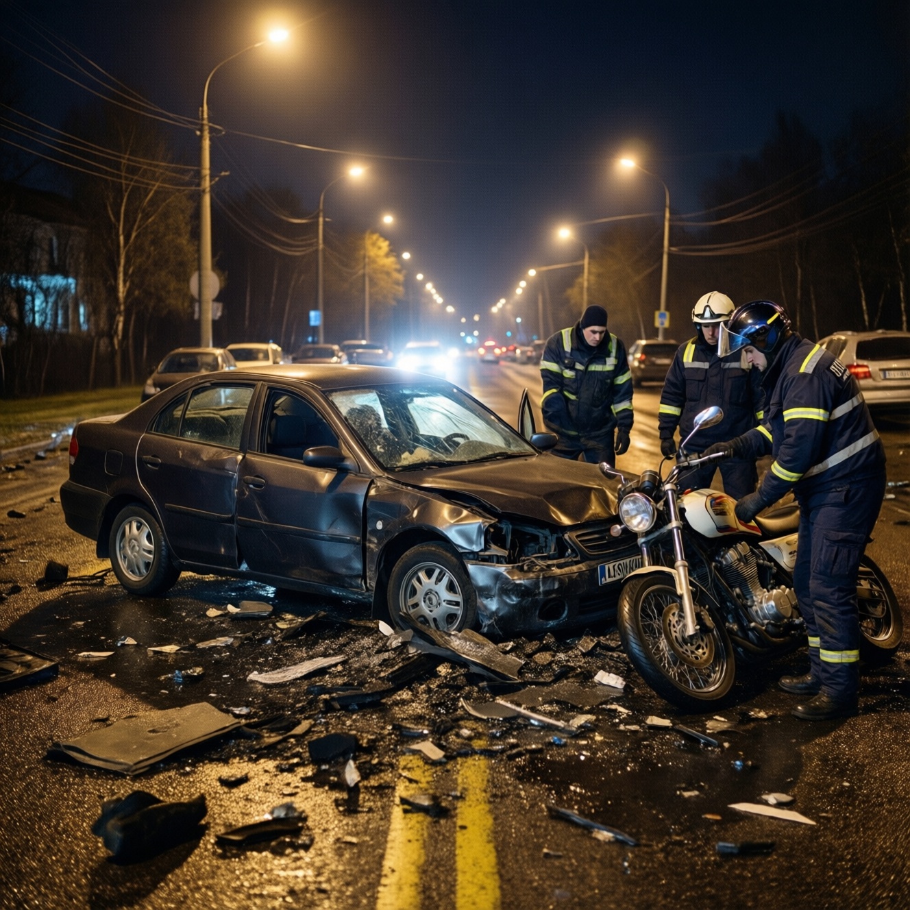 ДТП в Луганске на улице Курчатова: lexus столкнулся с мотоциклом honda, двое погибли