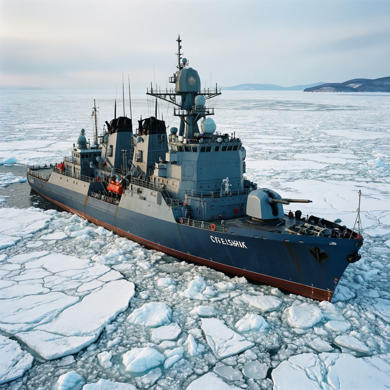 Траулер «Мыс Елизаветы» освободили из ледового плена в Охотском море